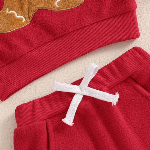 Newborn Christmas Tracksuit Set - Gingerbread Man Design