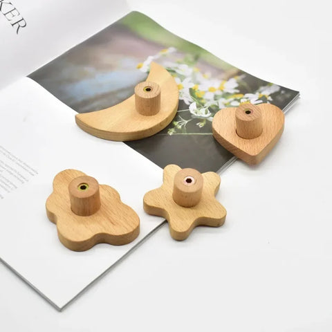 Wooden Shape Cabinet Knobs for Kids - Safe and Durable! Teeny Pandas