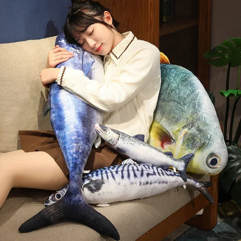 3D Simulation Fish Plush Toys – Creative Stuffed Fish Pillows