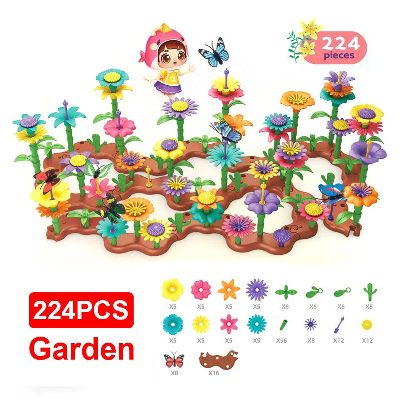 Garden Building Flower Toy Set – Spark Creativity & STEM Learning! Teeny Pandas