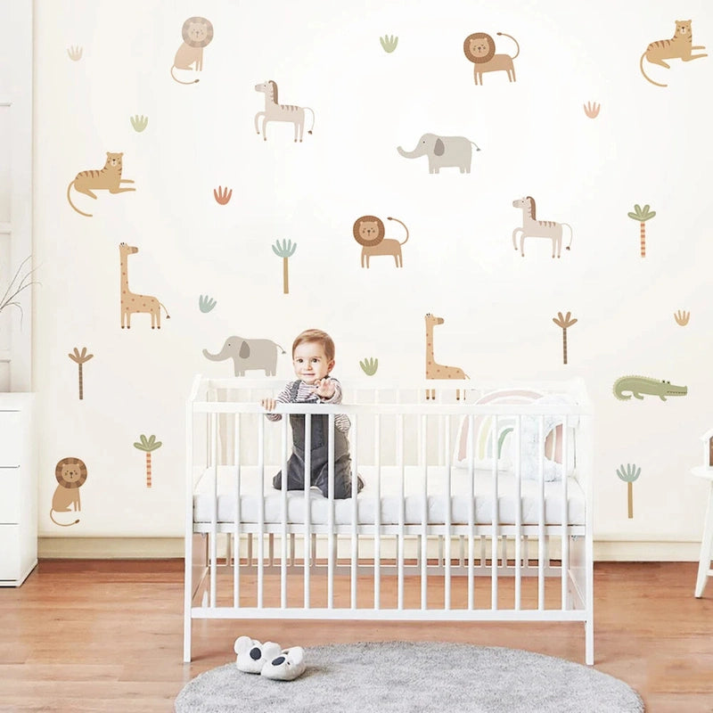 Safari Animal Wall Decals – Kids’ Room Decor Teeny Pandas