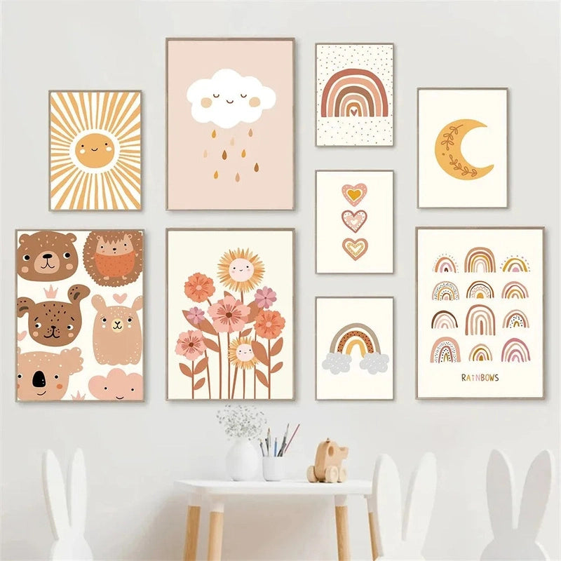 Aesthetic Canvas Prints - Perfect for Your Kid's Room Teeny Pandas