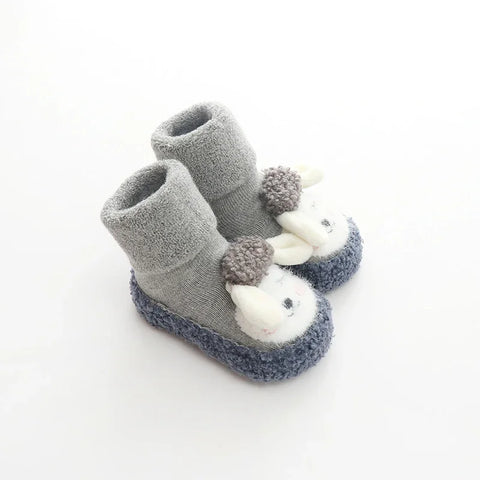 Winter Cozy Tube Socks -  Non-Slip Soft Sole Toddler Shoes