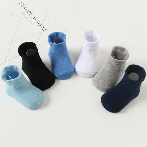 Cotton Baby Anti-Slip Boat Socks for Boys and Girls