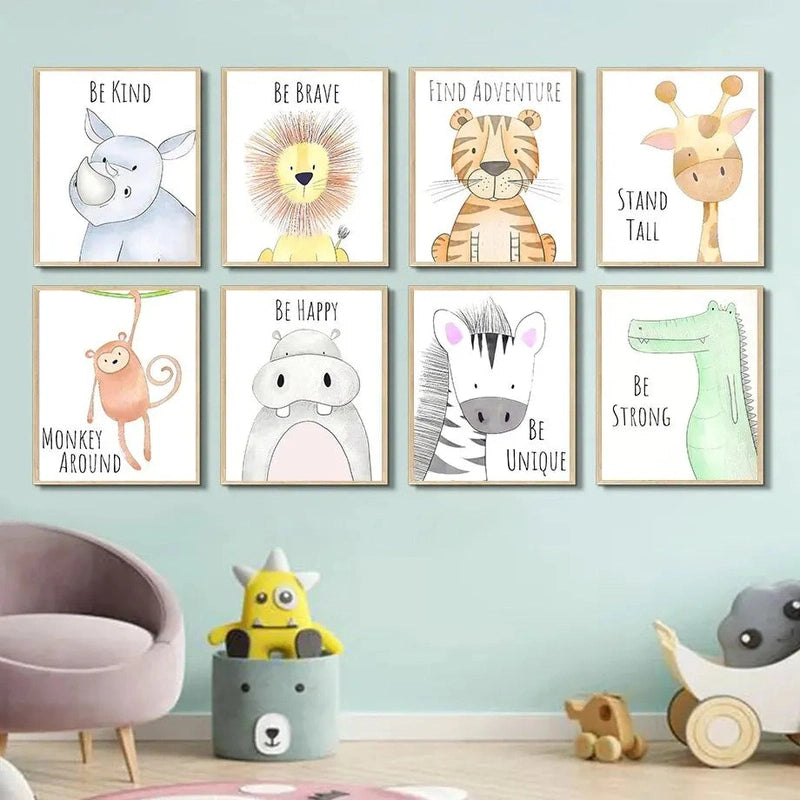 Animal-Themed Canvas Prints for Kids' Rooms - For Vibrant and Adorable Room! Teeny Pandas