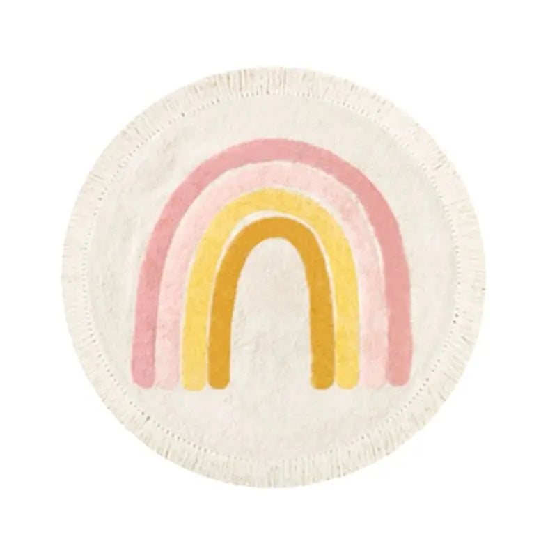 Round Tassel Kids Rug – Soft, Cozy & Stylish for Playful Spaces Teeny Pandas