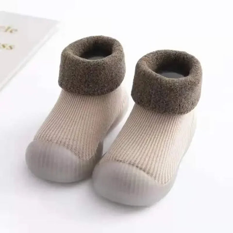 Winter Beige Sock Shoes - For Babies & Young Children Teeny Pandas