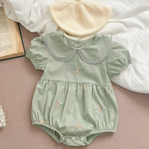 Baby Girl Romper and Party Dress with Embroidery - Summer Clothing for Young