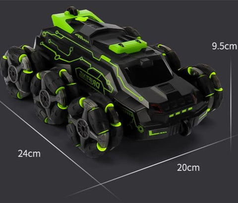 6 Wheels Spray RC Stunt Car - 4WD Swing Arm Deformation Drift Vehicle