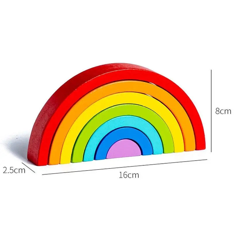 Silicone Rainbow Stacker Toy - Safe & Engaging for Kids Teeny Pandas