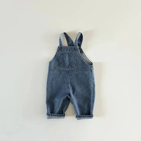 Denim Pocket Overalls for Boys & Girls – Casual and Versatile Baby Jean Pants