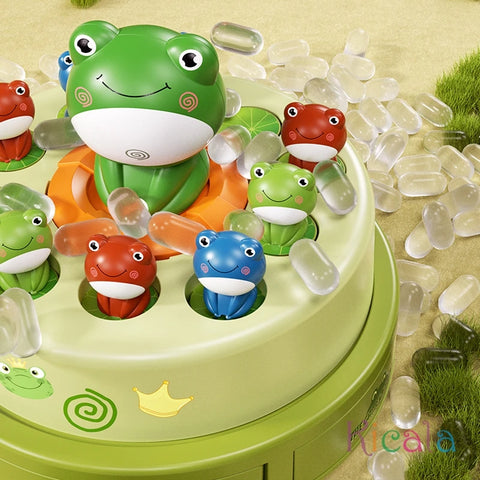 Montessori Frog Launch Toy – Educational Jumping Frog Catching Game for Kids!