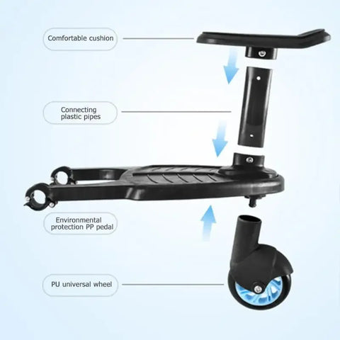 Children Stroller Pedal Adapter with Removable Seat