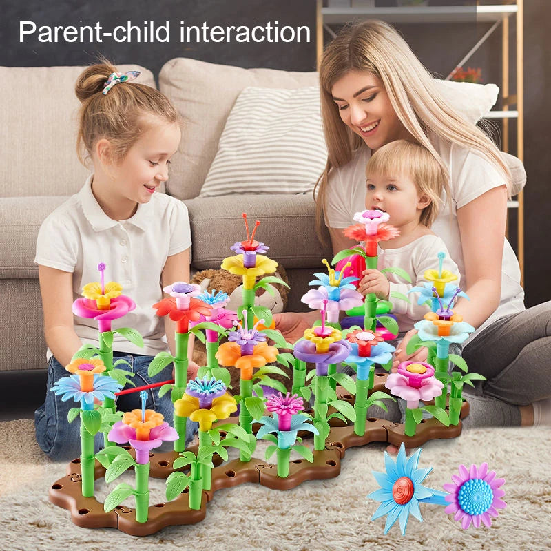 Garden Building Flower Toy Set – Spark Creativity & STEM Learning! Teeny Pandas