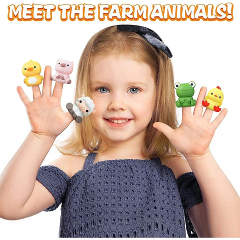 Interactive Montessori Farm Animal Playset for Kids – Barn and Animal Figures Toy Teeny Pandas