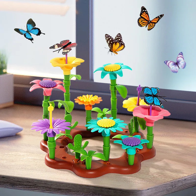 Garden Building Flower Toy Set – Spark Creativity & STEM Learning! Teeny Pandas