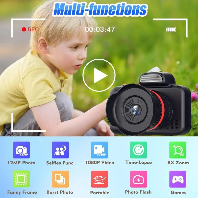 Kids Mini DSLR camera with Fun Filters & Easy Controls – Inspire Your Child’s Creativity! Teeny Pandas