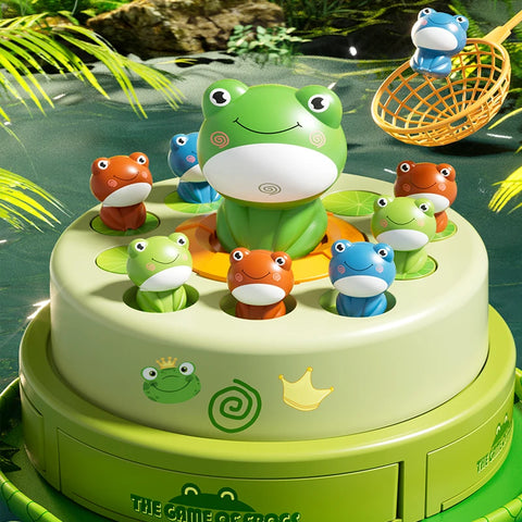 Montessori Frog Launch Toy – Educational Jumping Frog Catching Game for Kids!