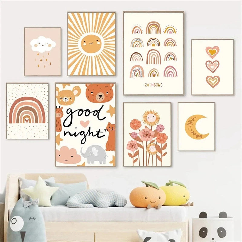 Aesthetic Canvas Prints - Perfect for Your Kid's Room Teeny Pandas