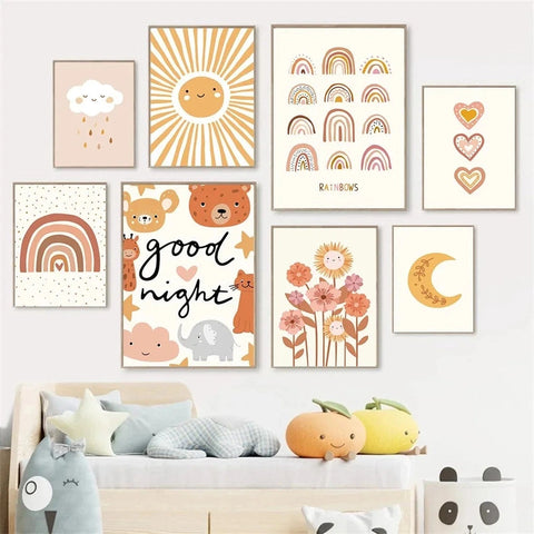 Aesthetic Canvas Prints - Perfect for Your Kid's Room Teeny Pandas