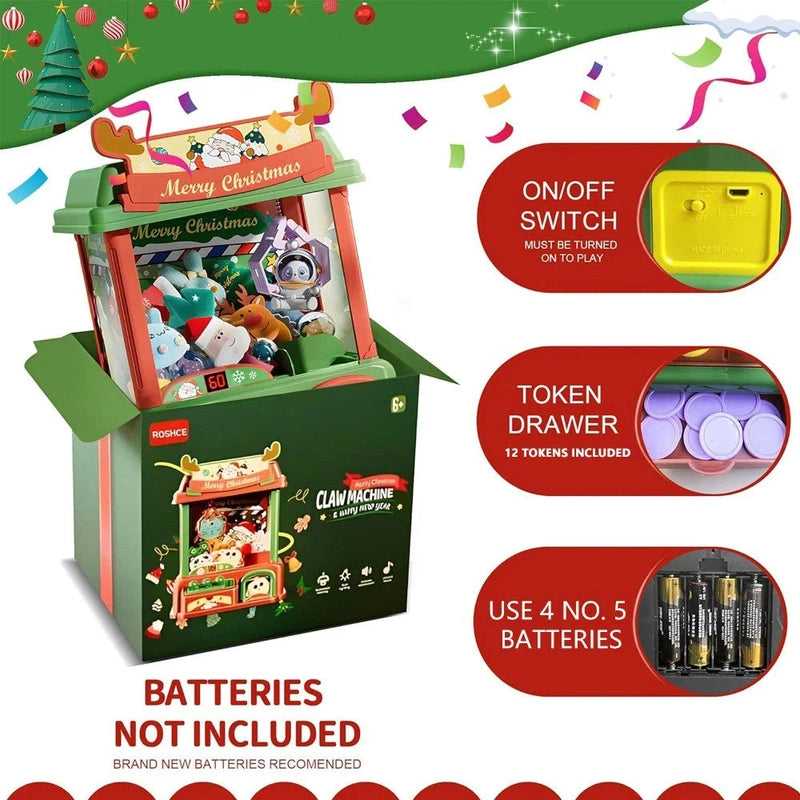 Mini Christmas Claw Machine for Kids - Holiday Fun, Excitement & Learning Teeny Pandas