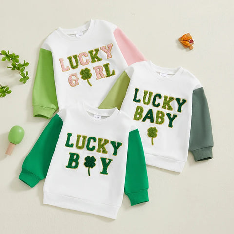 Toddler Boy & Girl Irish Shamrock Sweatshirt – Casual Pullover