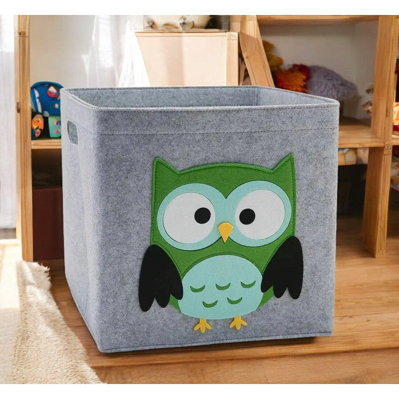 Toy Storage Bin - Felt Organizer for Kids Teeny Pandas