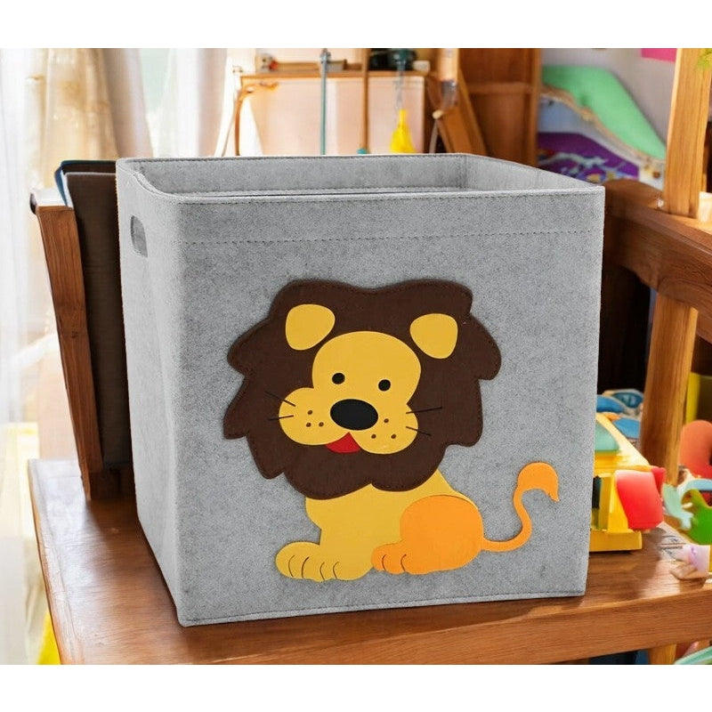 Toy Storage Bin - Felt Organizer for Kids Teeny Pandas