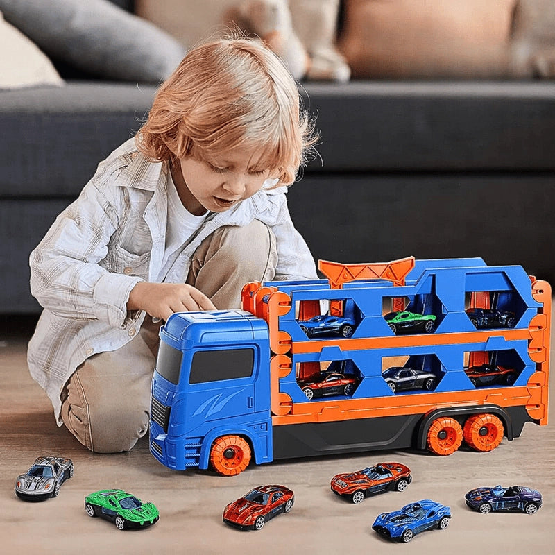 Ejection Race Track with Hauler Truck – Ultimate Adventure Toy for Kids Teeny Pandas