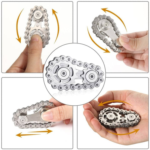 Sprockets Chain Fidget Spinner for Stress Relief and Focus Teeny Pandas