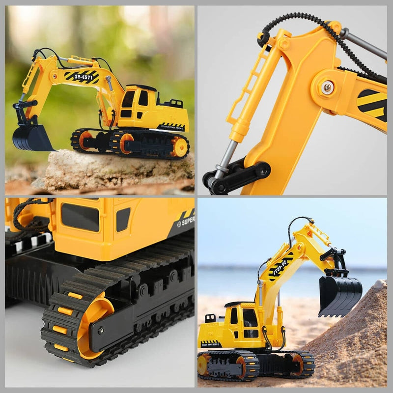 Remote Control Excavator Truck – Realistic RC Construction Vehicle Toy Teeny Pandas